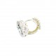 Classic Tri-gem Hoop Earrings
