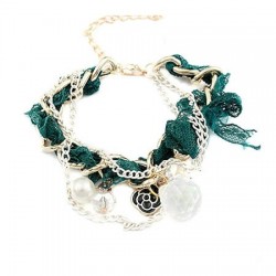 Skobeloff Lace and Charms Bracelet