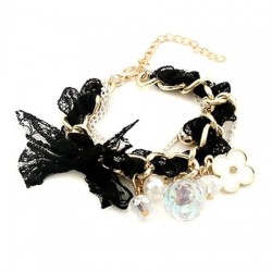 Nyx Lace and Charms Bracelet