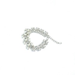 Winter Leaves n Pearls Bracelet