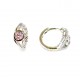 Sally Eyes Pink Hoop Earrings