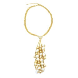 Rich Golden Waterfall Necklace
