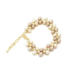 Perla in White n Creamrose Bracelet