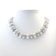 Perla in White n Light Gray Necklace