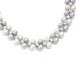 Perla in White n Light Gray Necklace