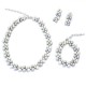 Perla in White n Light Gray Necklace