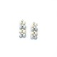 Perla in White n Light Gray Earrings