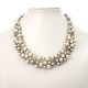 Margaux White Pearl Curved Necklace