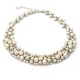 Margaux White Pearl Curved Necklace