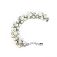 Margaux White Pearl Curved Link Bracelet