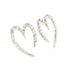 Double Hearts Silver Earrings