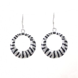 Silver Animal Instincts Round Drop Earrings