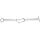 Silver Luscious Stretched Heart Bracelet