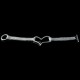 Silver Luscious Stretched Heart Bracelet