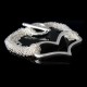 Silver Luscious Stretched Heart Bracelet