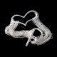 Silver Luscious Stretched Heart Bracelet