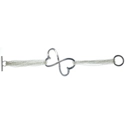 Silver Luscious Crossed Hearts Bracelet