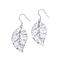 Silver Elvish Leaves Earrings