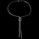 Silver Faux Lariat Necklace