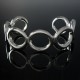 Silver Round Cutouts Cuff