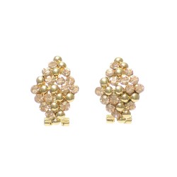 Dazzling Curved Rhombus Studs