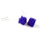 Crazy Square Mesh Dark Blue Earrings