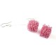 Crazy Square Mesh Pink Earrings