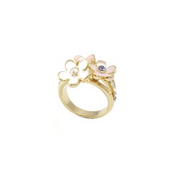 Enamel Floral Garden Ring
