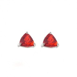 Fiery Red Stud Earrings