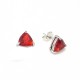 Fiery Red Stud Earrings