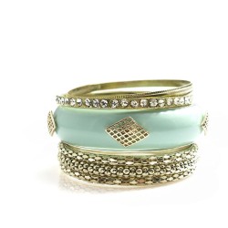 Aqua Shimmer Multi Bangles