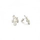 Bow Blossoms White Earrings