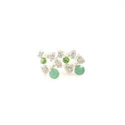 Bow Blossoms Carribean Green Earrings