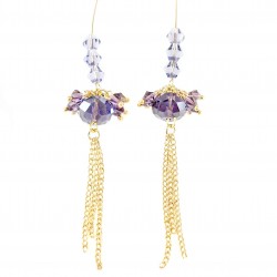 Ashlynn Purple Crystal Earrings