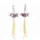 Ashlynn Purple Crystal Earrings