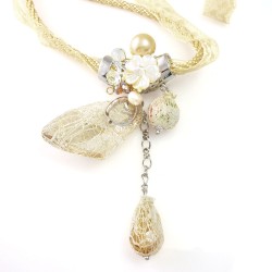 Golden Spring Blossoms Long Necklace