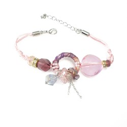 Amarath Pink Circles-in-Circle Bracelet