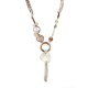 Sepia Ribbon Buds Necklace and Earrings Set