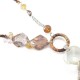 Sepia Ribbon Buds Necklace and Earrings Set