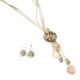 Garden Ribbon Necklace and Earrings Set