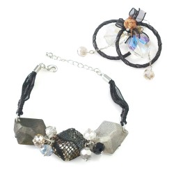 Moonshadow Buds Bracelet n Earrings Set
