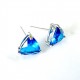 Clear Ocean Blue Stud Earrings