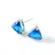 Clear Ocean Blue Stud Earrings