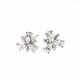 Sparkling Three Leaf Clover Stud Earrings