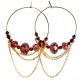 Beads & Chains Hoop Earrings