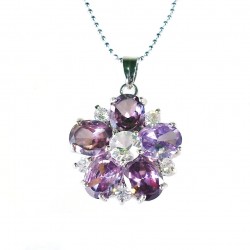 Floral Amethyst Pendant