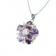 Floral Amethyst Pendant