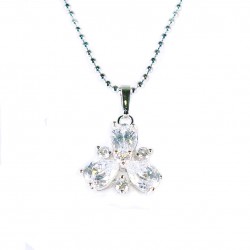 Sparkling Three Leaf Clover Pendant