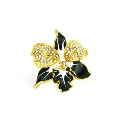 Black Velvet Lily Ring