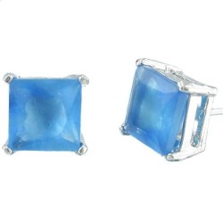 Azure Blue Stud Earrings
